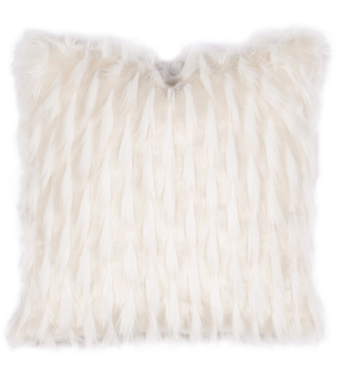 Snow Ivory Faux Fur Pillow