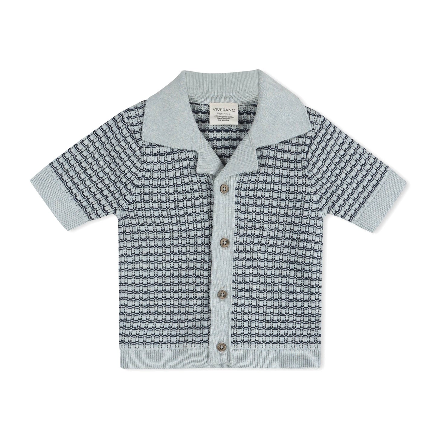 Miles Wave Textured Baby Shirt & Shorts Set (Organic)
