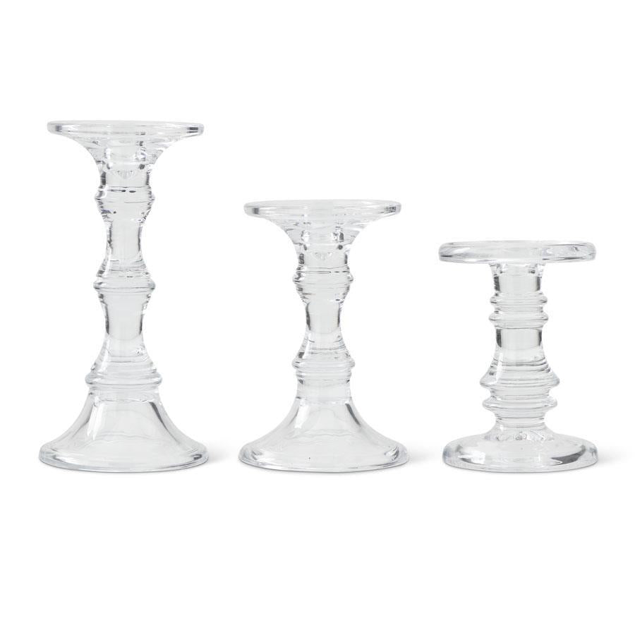 Short Glass Candleholders
