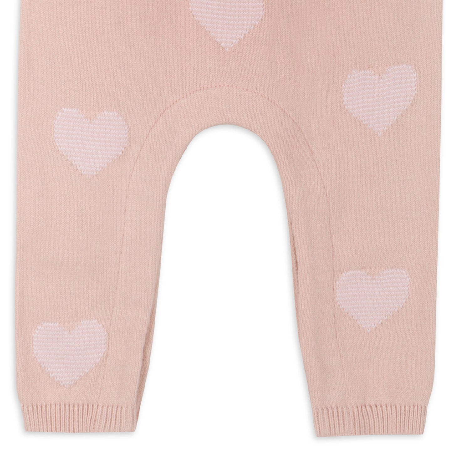 Hearts Jacquard Knit Baby Jumpsuit (Organic Cotton)