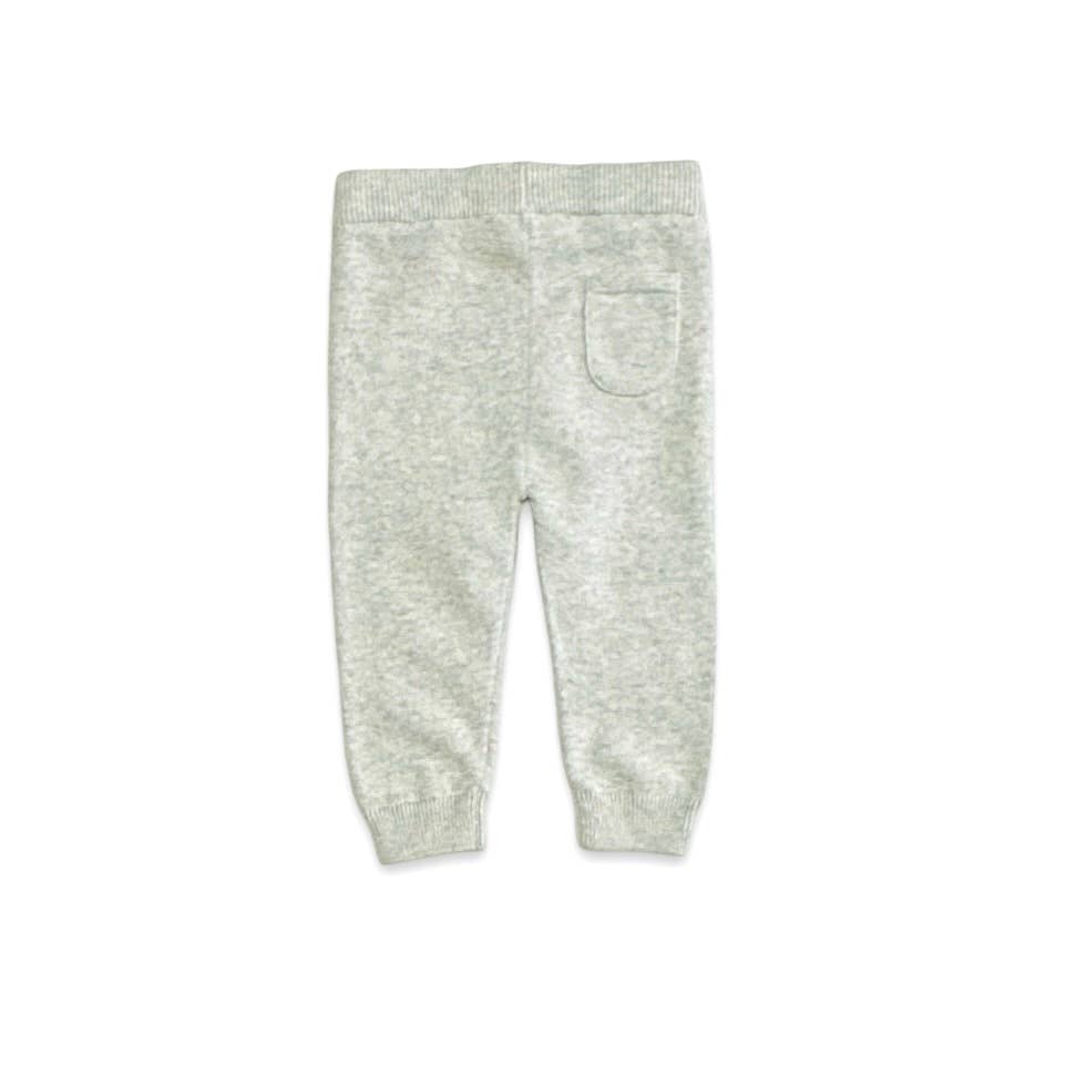 Frenchie Puppy Jacquard Knit Baby Pullover + Pants  Organic