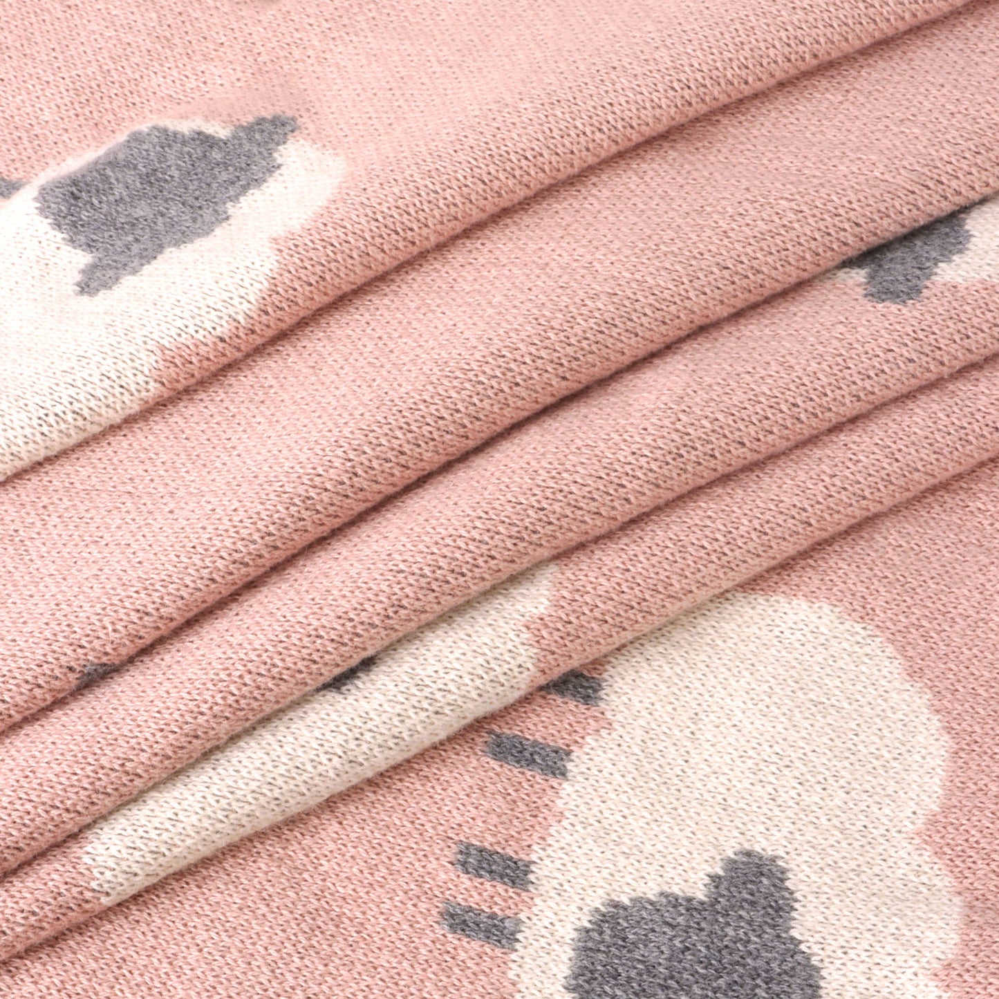 Wooly Lamb 3D - Organic Cotton Jacquard Knit Baby Blanket