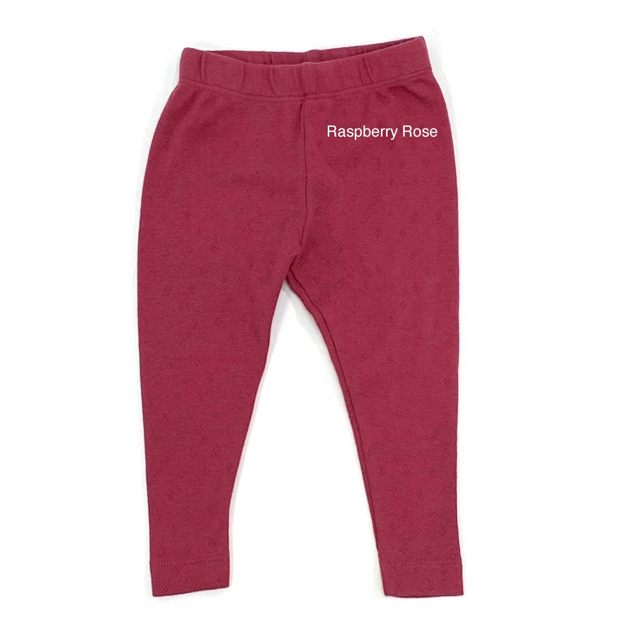 Pointelle Knit Stretch Baby Leggings Pants