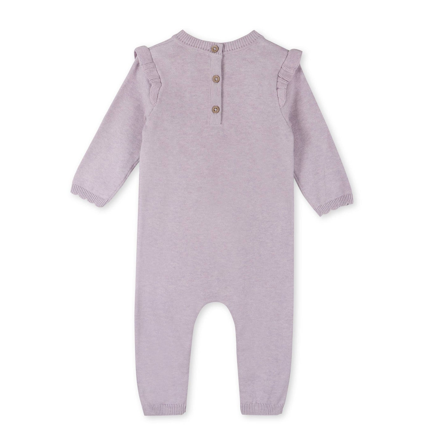 Hearts Jacquard Knit Baby Jumpsuit (Organic Cotton)