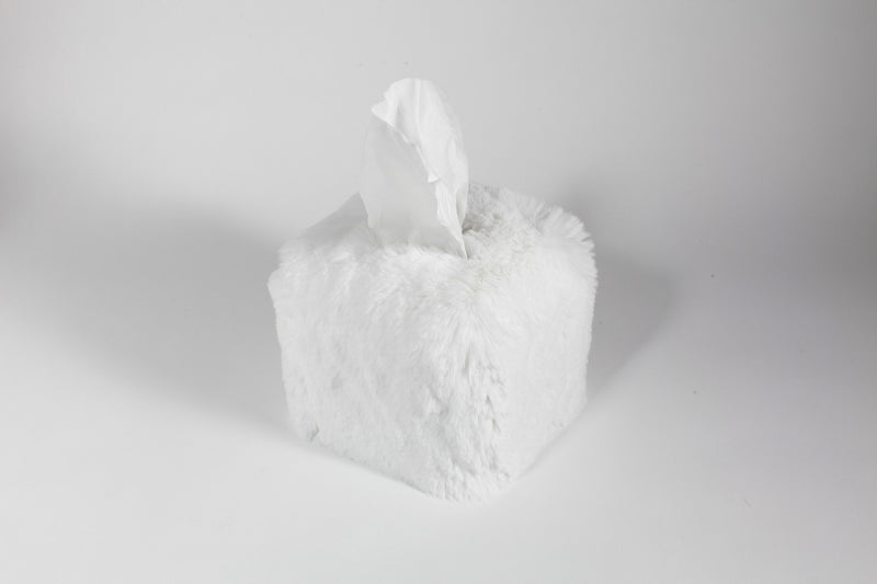 Evelyn Fur Tissue Box Cover