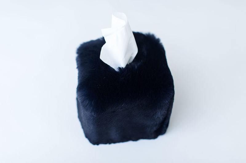 Evelyn Fur Tissue Box Cover