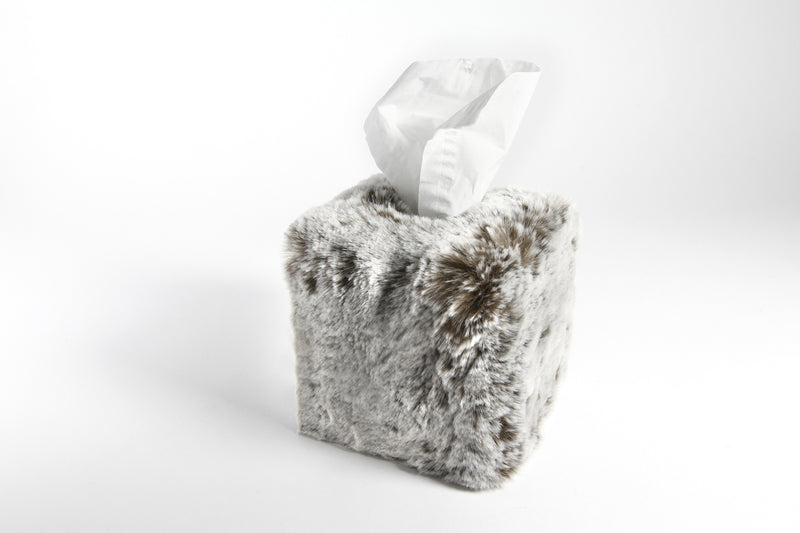 Evelyn Fur Tissue Box Cover