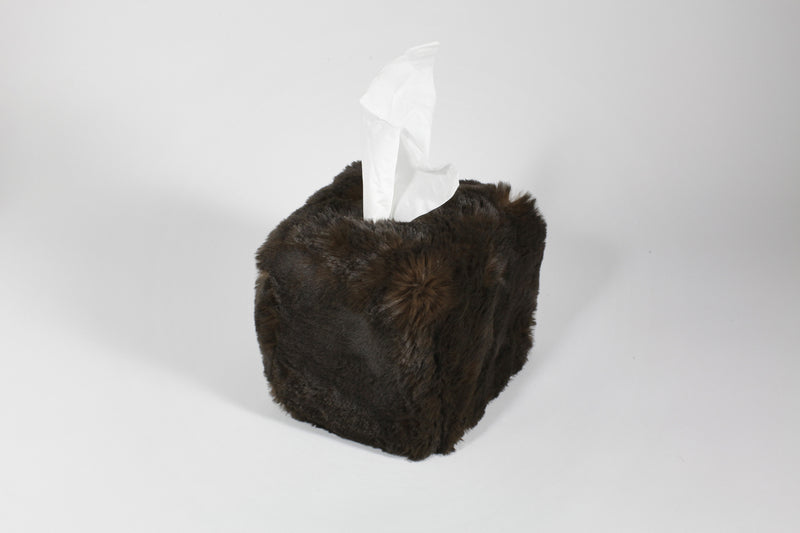 Evelyn Fur Tissue Box Cover