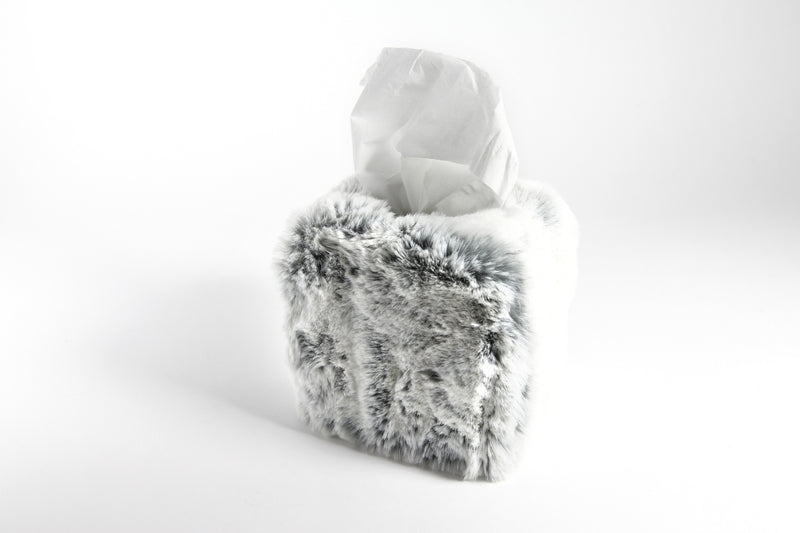 Evelyn Fur Tissue Box Cover