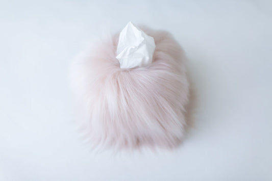 Evelyn Fur Tissue Box Cover