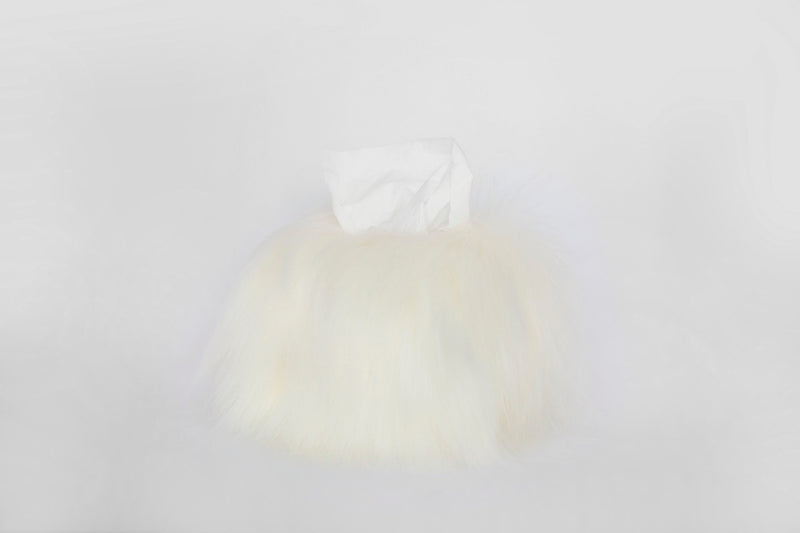 Evelyn Fur Tissue Box Cover
