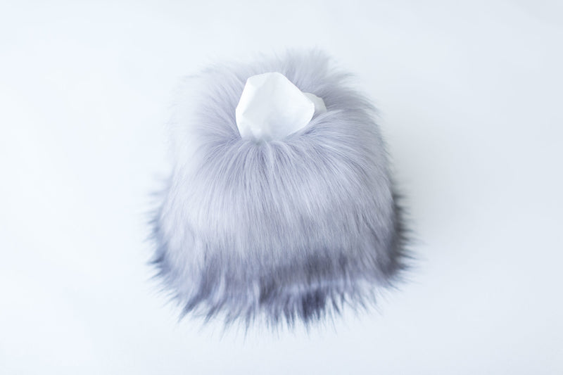 Evelyn Fur Tissue Box Cover
