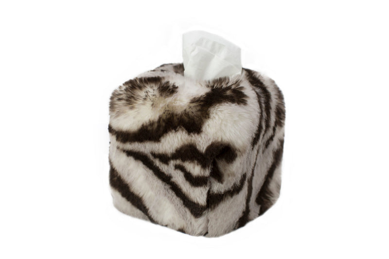 Evelyn Fur Tissue Box Cover