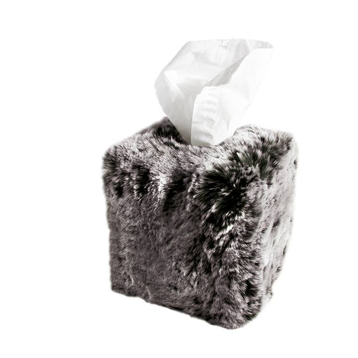 Evelyn Fur Tissue Box Cover