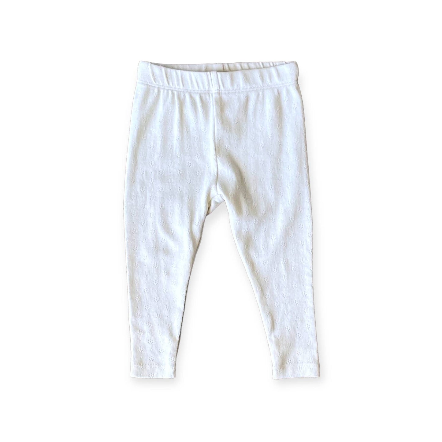 Pointelle Knit Stretch Baby Leggings Pants
