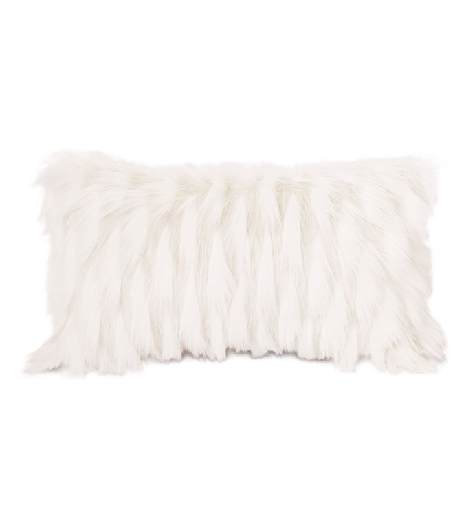 Snow Ivory Faux Fur Pillow