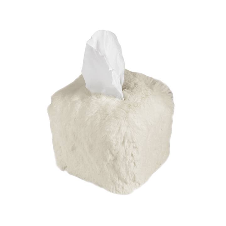 Evelyn Fur Tissue Box Cover