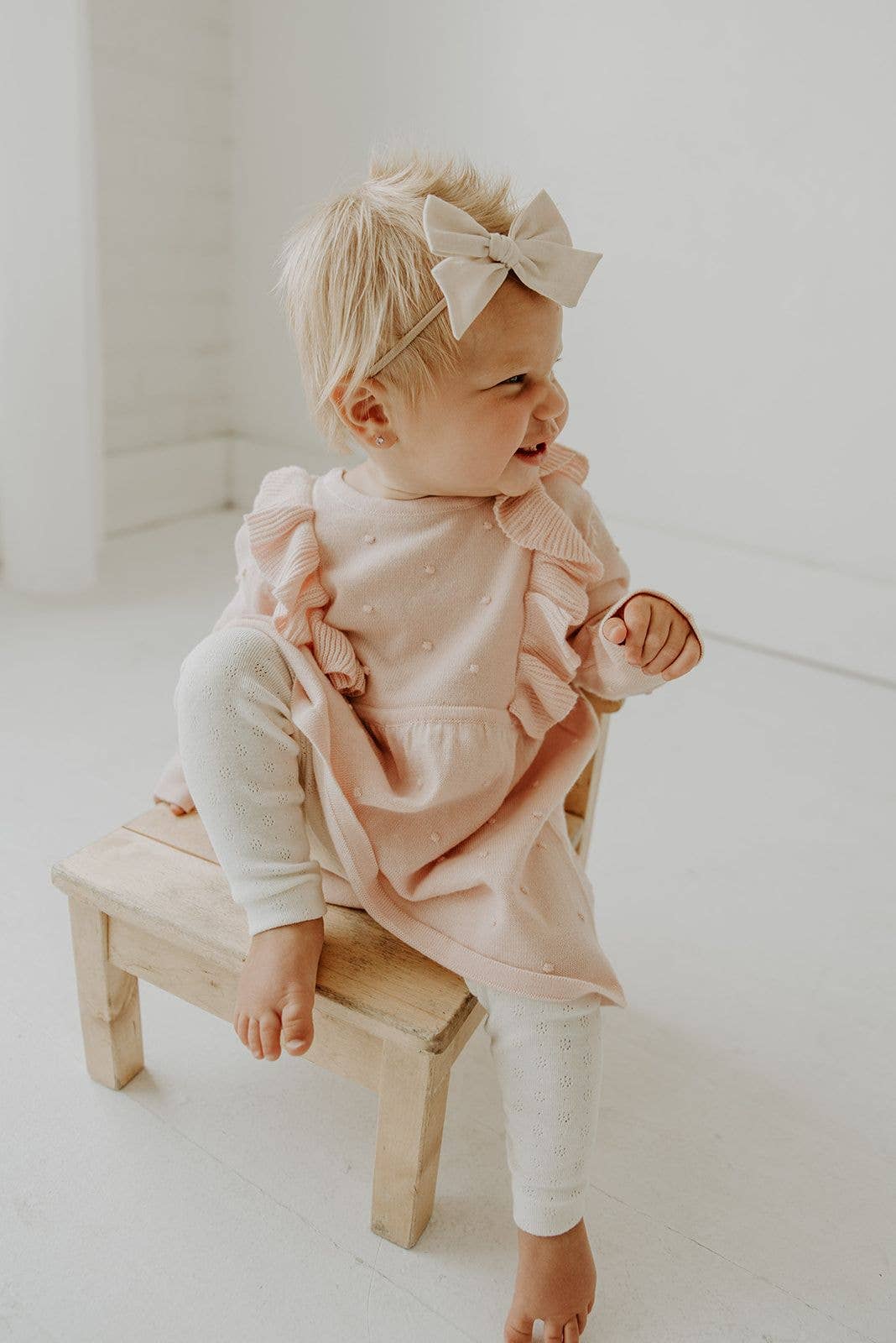 Pointelle Knit Stretch Baby Leggings Pants
