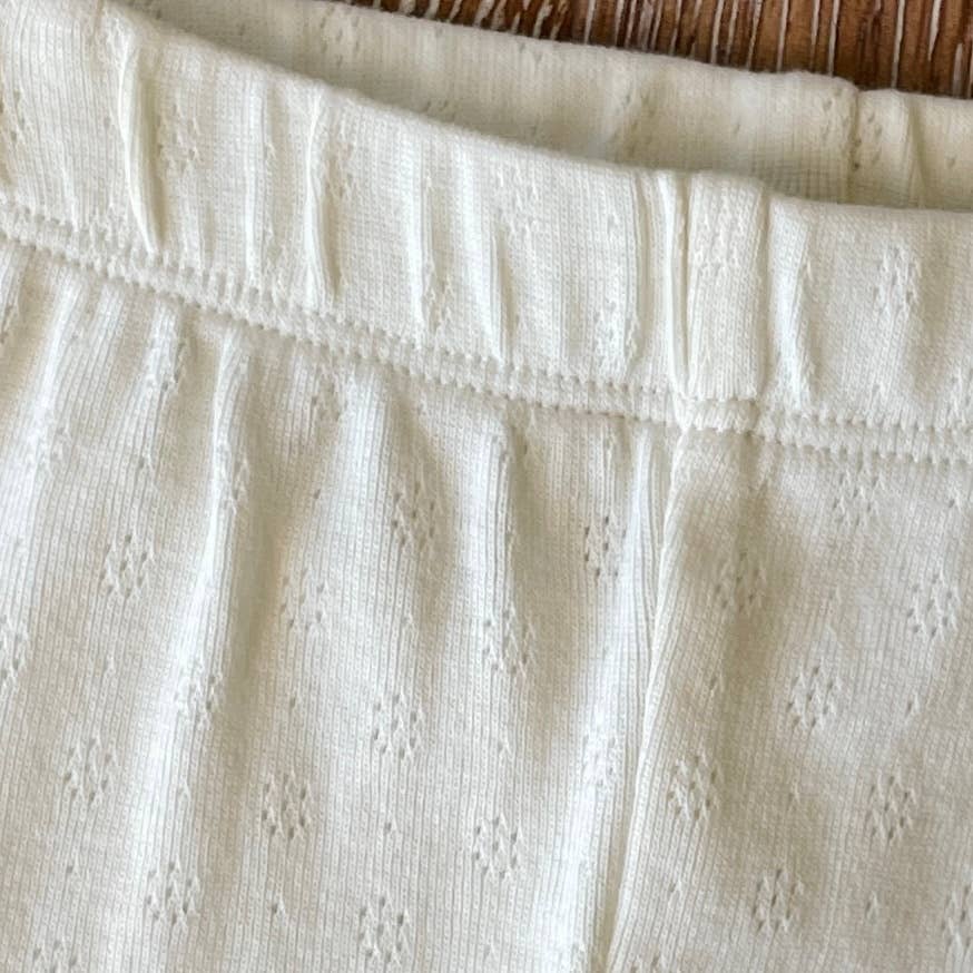 Pointelle Knit Stretch Baby Leggings Pants